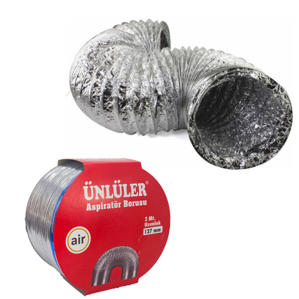Günlüler Flexible Aspiratör Davlumbaz Borusu 127mm X 2mt