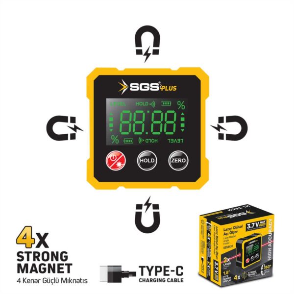 Sgs 5431 Lazer Dijital Açı Ölçer