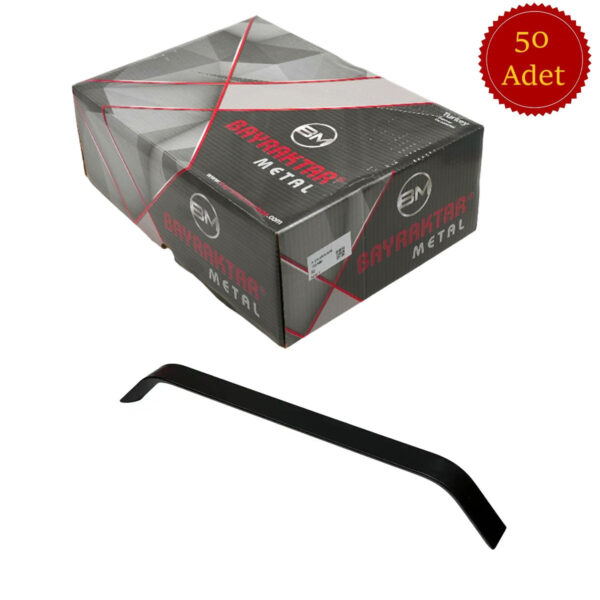 Bayraktar Şahin İçi Dolu Alüminyum Kulp SİYAH 192mm 50Lİ Paket