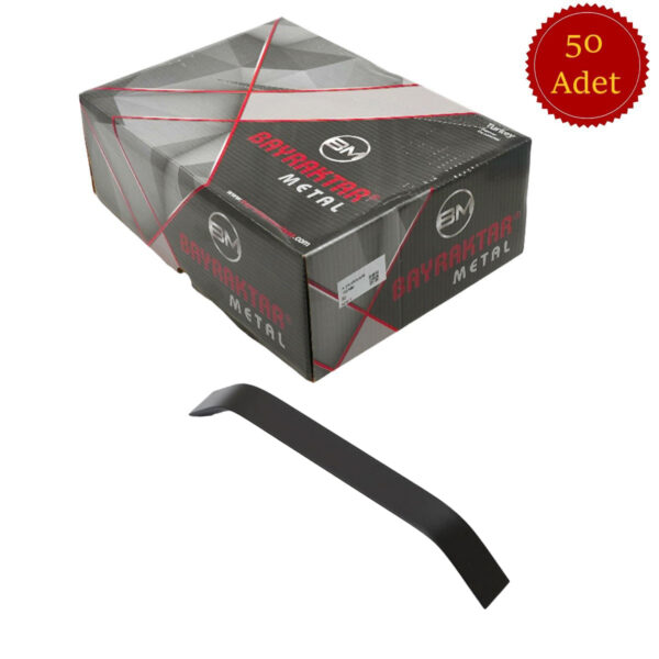 Bayraktar Şahin İçi Dolu Alüminyum Kulp SİYAH 160mm 50Lİ Paket