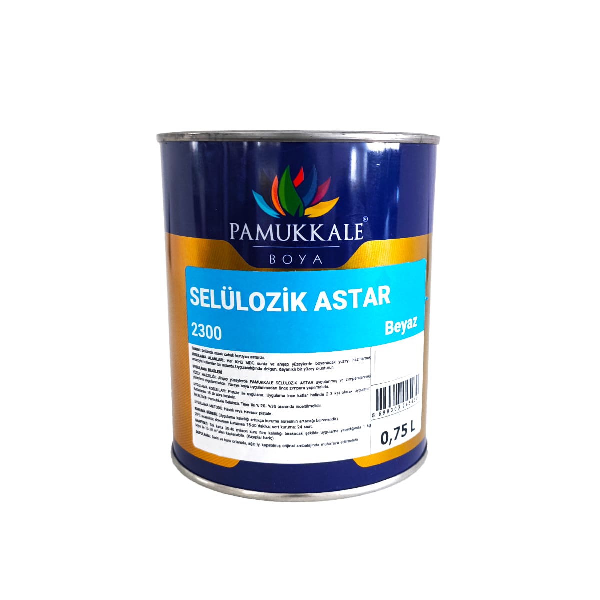 Selastar0753-Jpg.jpg Pamukkale Selülozik Beyaz Astar 0,75 Lt - Görsel 1