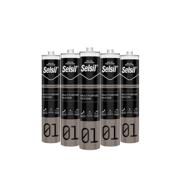 Selsil Genel Amaçlı Silikon 280 Gr. 25 Adet / 1 Koli Şeffaf
