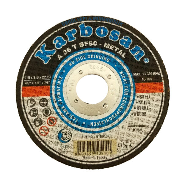 Karbosan NK Metal Kesici Disk 115 x 3 x 22 mm