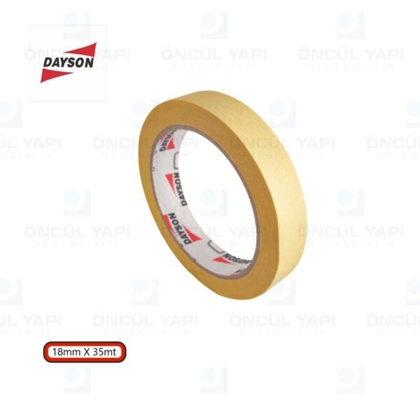 Dayson 80° Maskeleme Bandı Sarı 18mm X 35mt
