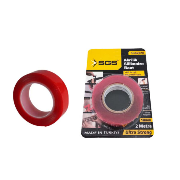 Sgs 2520 Çift Taraflı Akrilik Bant 18mm X 2mt