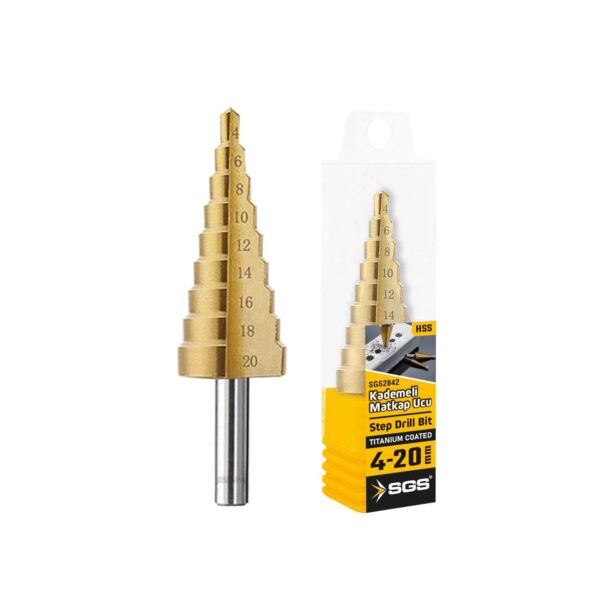 Sgs 2842 Hss Kozalak Kademeli Delme Ucu 4-20mm
