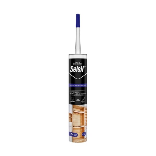 Selsil D4 PU Express Dolap Toplama Silikonu Şeffaf 300 Ml
