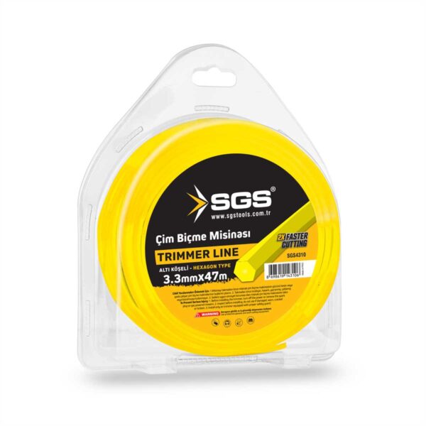 Sgs 4310 Tırpan Misinası 3.3 mm 47 mt Altıgen Neon Sarı