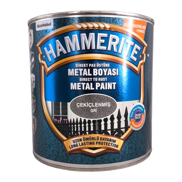 Hammerite Direkt Pas Üstüne Metal Boyası 2.5 Lt Çekiçlenmiş Gri