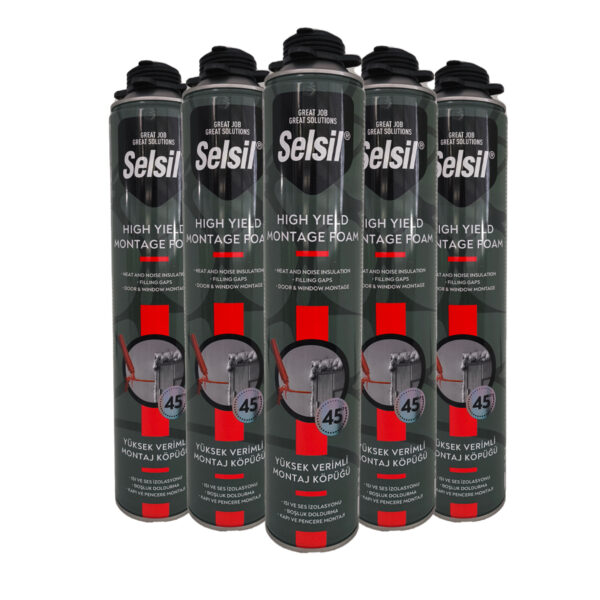 Selsil Yüksek Verimli Montaj Köpüğü 850Gr. Tabancalı 16 Adet