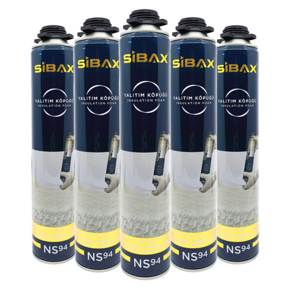 Sibax NS94T Termal Ve Akustik Yalıtım Köpüğü Tabancalı 750ml X 12 Adet