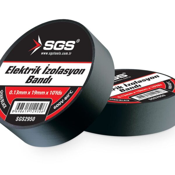 Sgs 2950 İzole Bant Elektrik İzolasyon Bandı Siyah