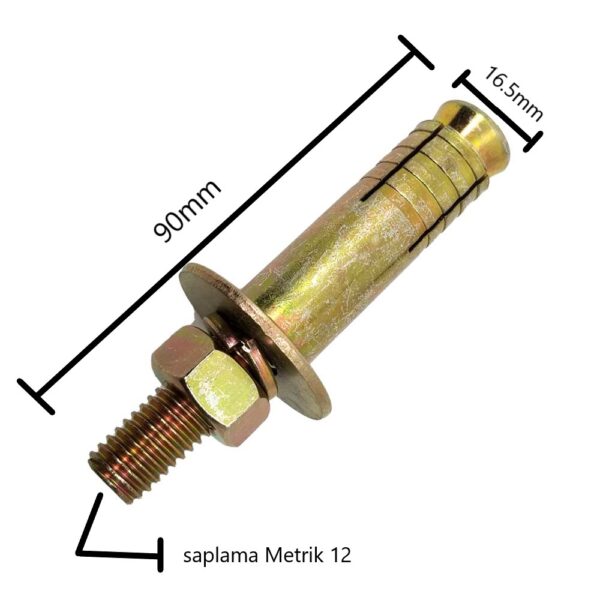 UGR Borulu Çelik Dübel M12x90