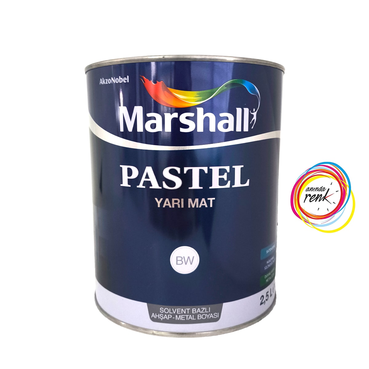 Pastel2-5-Min-Jpg-1.Jpg Marshall Pastel Yarı Mat Saten Boya 2,5 Lt - Görsel 1