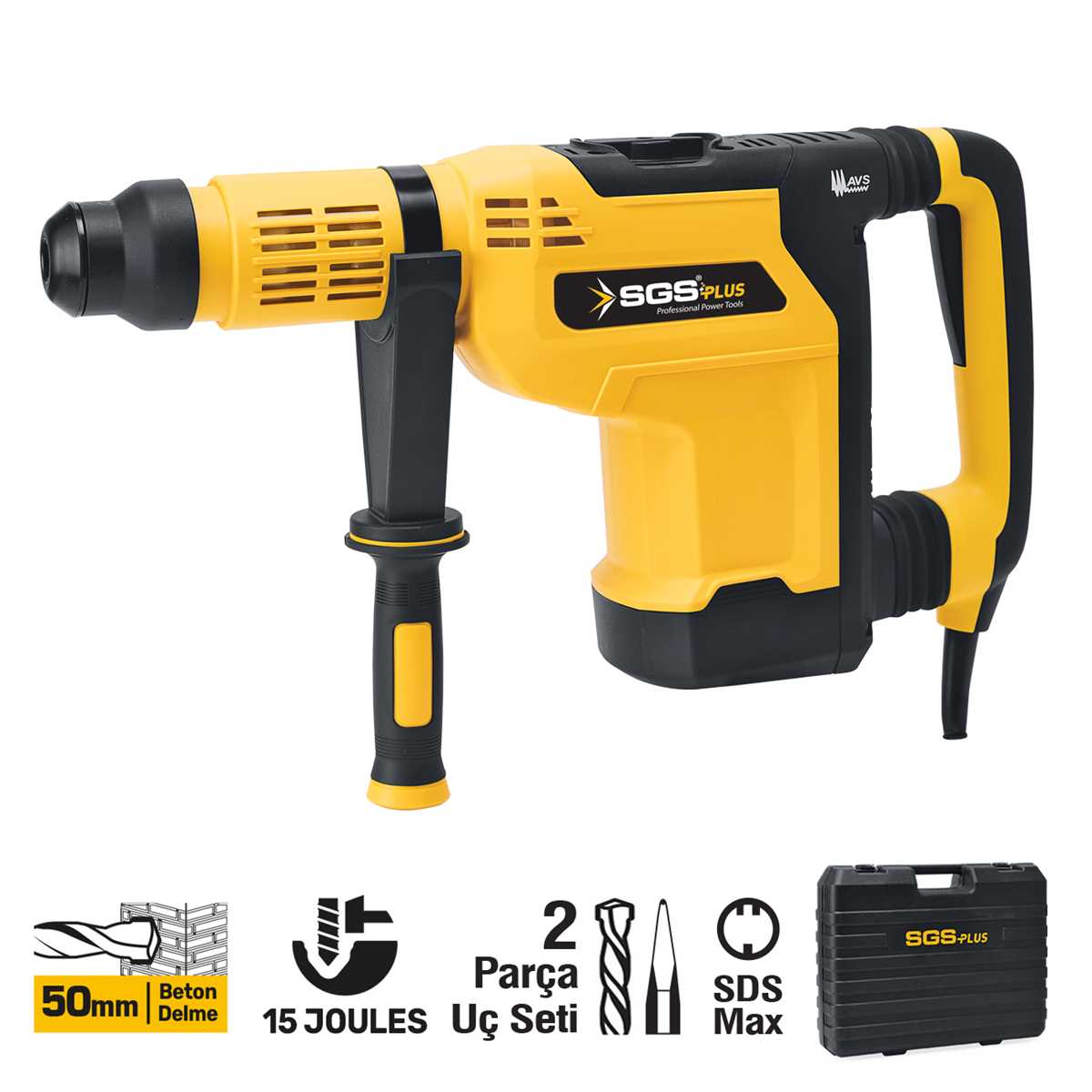 4742Sgs5189-1-Jpg.jpg Sgs 5189 Kırıcı - Delici Matkap 1500W Sds Max 11Kg - Görsel 1
