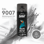 Selsil Rainbow Colors Akrilik Sprey Boya 400ml Ral9007 Alüminyum Gri