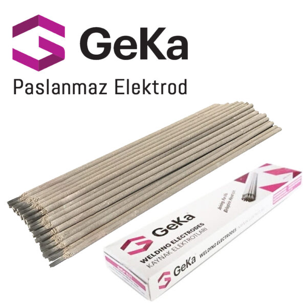 GEKA Paslanmaz Çelik İnox Kaynak Elektrod 2,5x250mm Elox R308L 80 Adet
