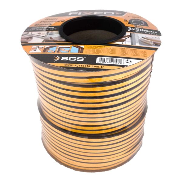 Sgs F3001 Kapı - Pencere Bandı Yapışkanlı Kapı Fitili Kahve 2x50mt