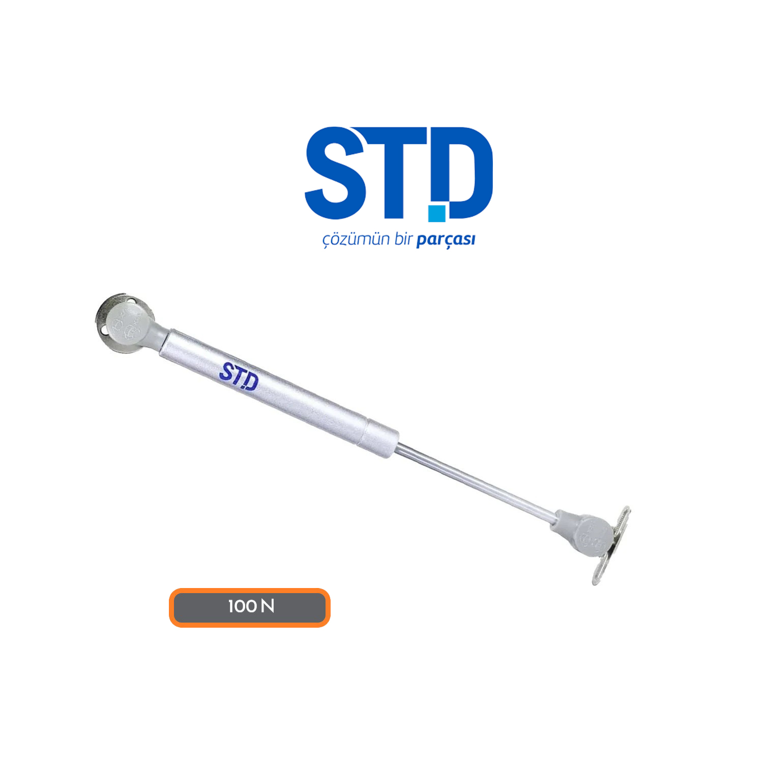 Std100Ntek-Jpg.jpg Std Gazlı Piston Dolap Kapak Amortisörü 100N - Görsel 1