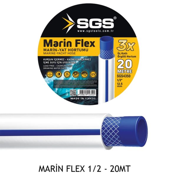 Sgs 4350 Marinflex 1/2 Bahçe & Yat Hortumu 20mt