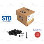 Std 3,5x25 Alçıpan Vidası Matkap Uçlu 1000li Paket