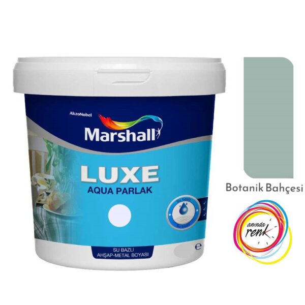 Marshall Luxe Aqua Parlak Su Bazlı Yağlı Boya 1 Lt Botanik Bahçesi