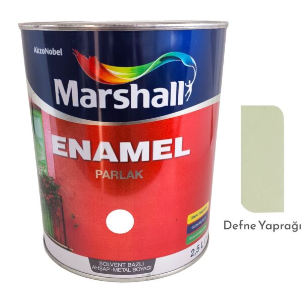 Marshall Enamel Sentetik Parlak Yağlı Boya 2,5 Lt Defne Yaprağı