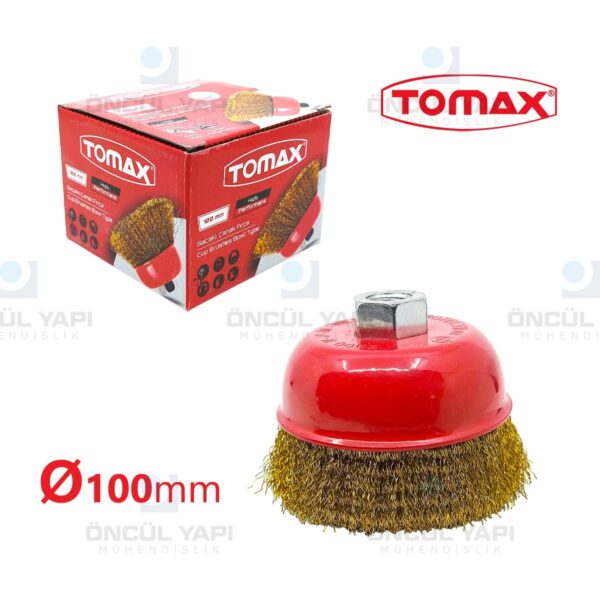 Tomax Çanak Tel Fırça 100mm
