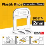 SGS Seramik Derz Seviye Tespit Klipsi 2mm 100'lü Paket